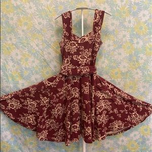 Floral printed sleeveless dress